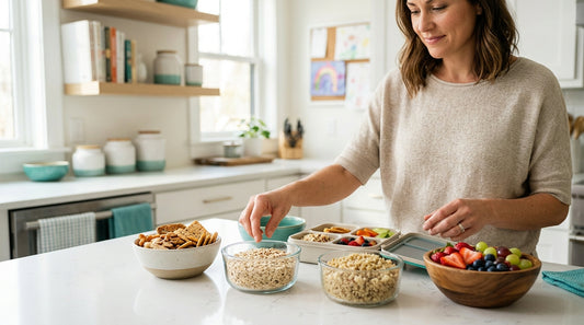 Parent preparing safer snack swaps while learning about arsenic in rice snacks