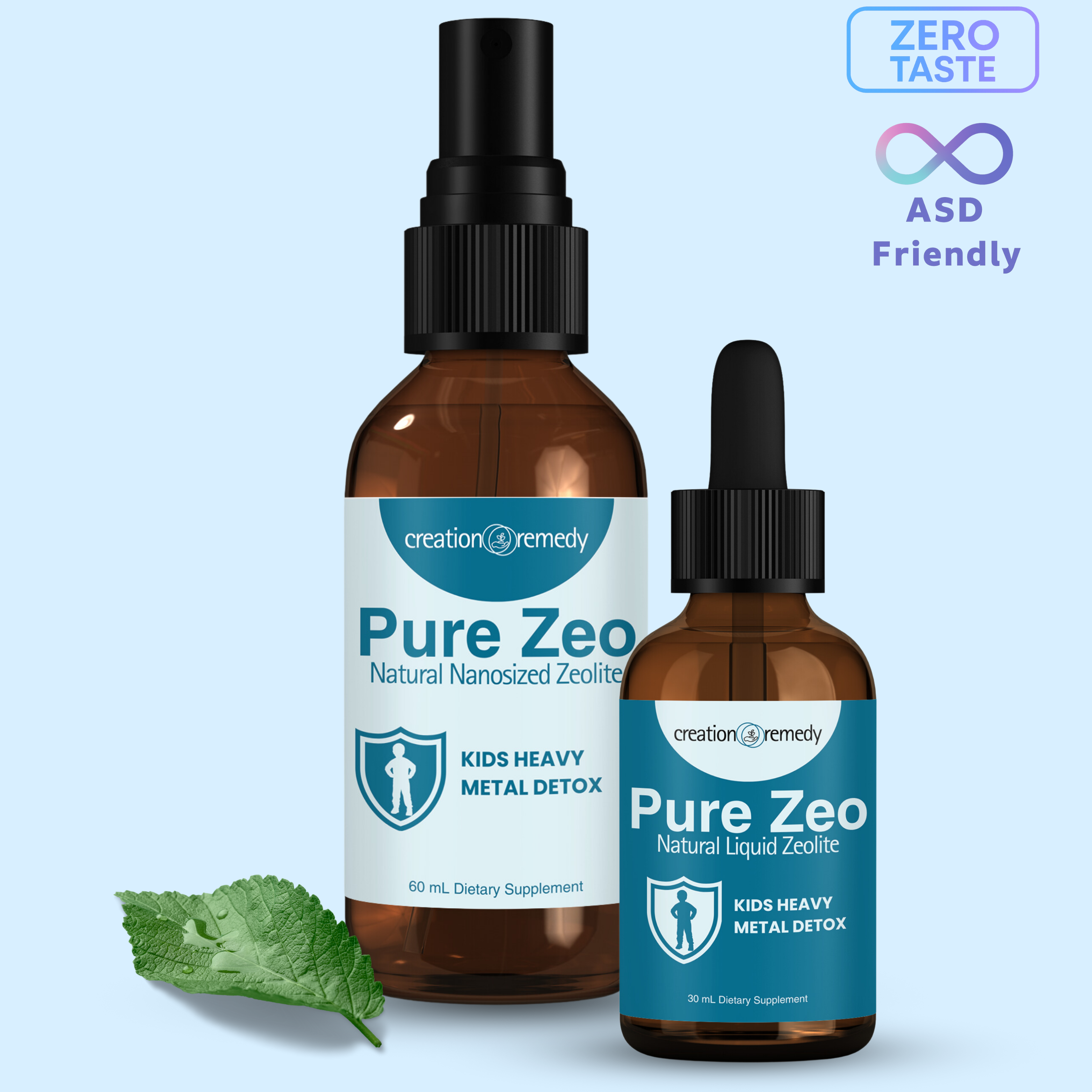 Zeolite drops and spray