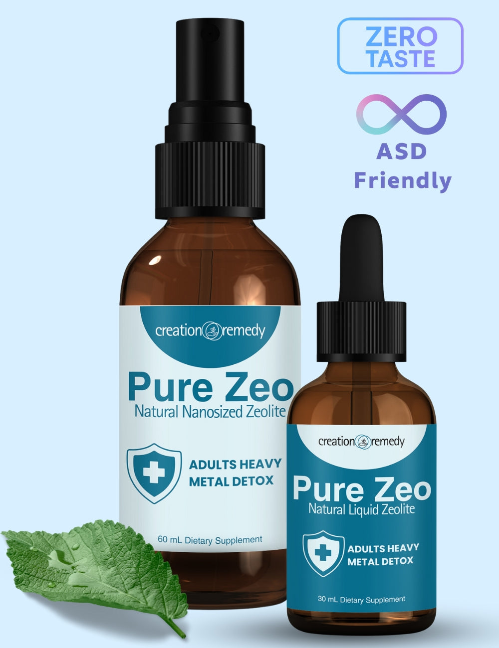 Zeolite drops and spray